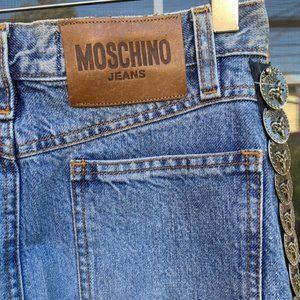 VINTAGE MOSCHINO DENIM MIDI SKIRT US SIZE 4